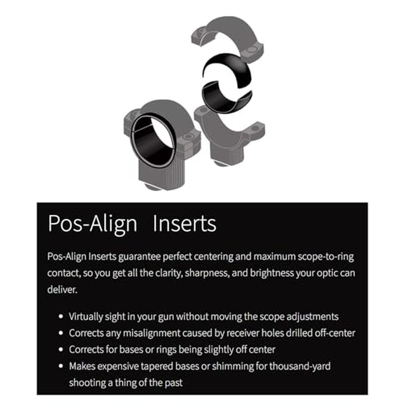 BURRIS Signature Secure Reliable Durable Solid Steel Tactical Shooting Optic Mounting Rings w/Pos-Align Inserts Technology