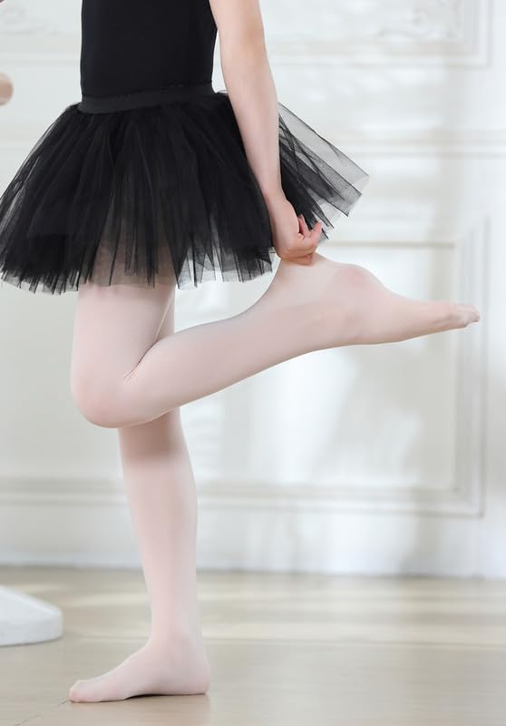 Ballet Tights for Girls - Thick Soft Footed Dance Tights for Toddlers & Kids | Various Sizes Available