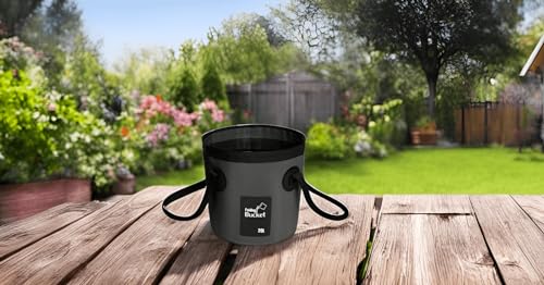 BANCHELLE Collapsible Bucket Water Container Portable Folding Camp Wash Basin for Outdoor Traveling Hiking Fishing Car Washing Gardening Camping (Black, 20L)