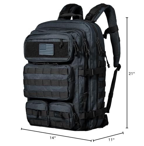 Falko Tactical Backpack 50L, 2.4x Stronger, Military Backpack, Heavy Duty Molle Large Backpack, Work, Outdoors