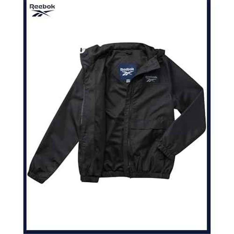 Reebok Womens Windbreaker Jacket - Lightweight Water and Wind Resistant Outdoor Hooded Rain Coat for Running (Sizes: S-XL)