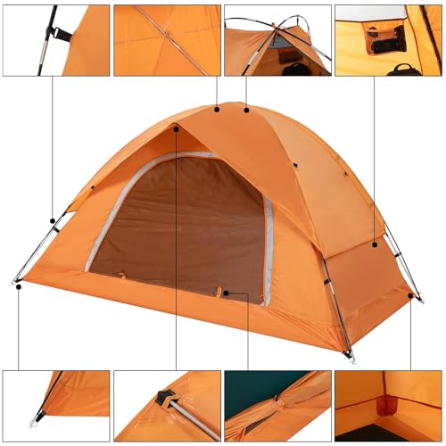 Camping Tent for 2 Person, 4 Person, 6 Person - Waterproof Two Person Tents for Camping, Small Easy Up Tent for Family, Outdoor, Kids, Scouts in All Weather and All Season by Clostnature