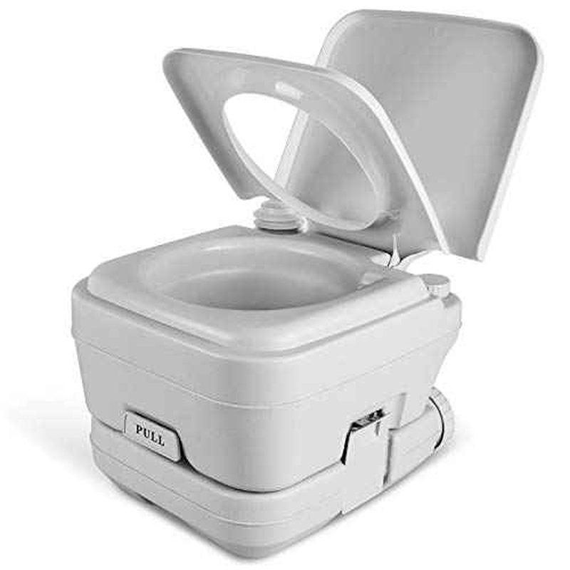 YITAHOME 2.6 Gallon Portable Toilet for Camping, RV Travel Porta Potty with Press Flush Pump, Anti-leak Seal Ring for Truck Travel, Boating, Hiking, Trips