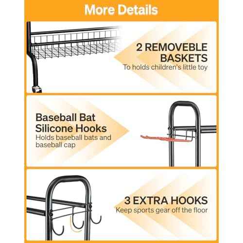 Basketball Rack, Rolling Basketball Shooting Training Stand,Sports Equipment Storage with Wheels, Four-Layer Organizer Holder with Two Basket for Basketballs Footballs Volleyball