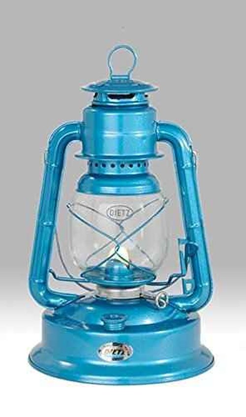 Dietz #1 Little Wizard Oil Lamp Burning Lantern Blue