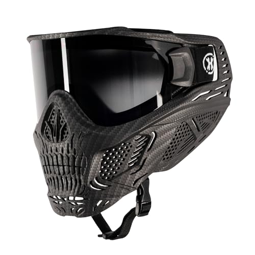 HK Army HSTL Skull Paintball Goggle/Airsoft Mask (Carbon Fiber, Smoke)