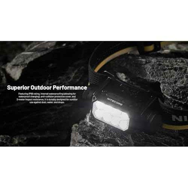 Nitecore HC65 UHE Ultra High Triple Output Metal Headlamp - 2,000 Lumens w/Storage case, Battery, and Eco Sensa USB C Cable Included