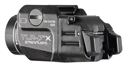 Streamlight 69424 TLR-7 X 500-Lumen Compact Tactical Weapon Light, Includes High, Low Paddle Switches and Key Kit, Black