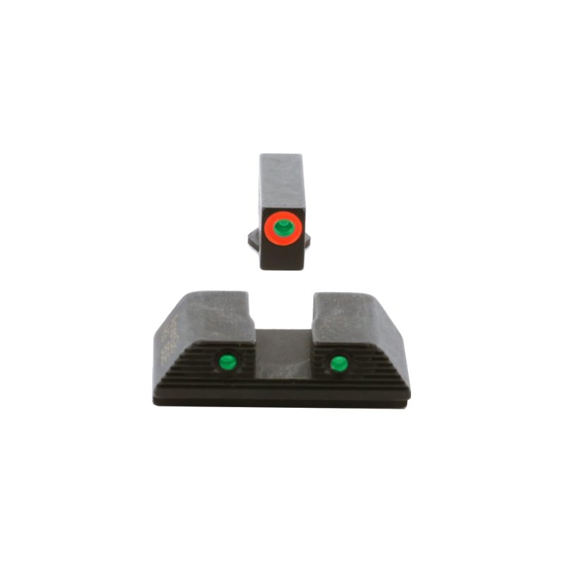AMERIGLO Trooper Series - Three-Dot Green Tritium Design Set Front Outline Orange Gen 5 9mm/.40