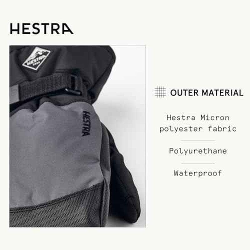 Hestra Gauntlet CZone Junior Glove (Youth 4-13yrs) | Waterproof, Insulated 3-Finger Kids Snow Gloves for Winter, Skiing & Playing in The Snow