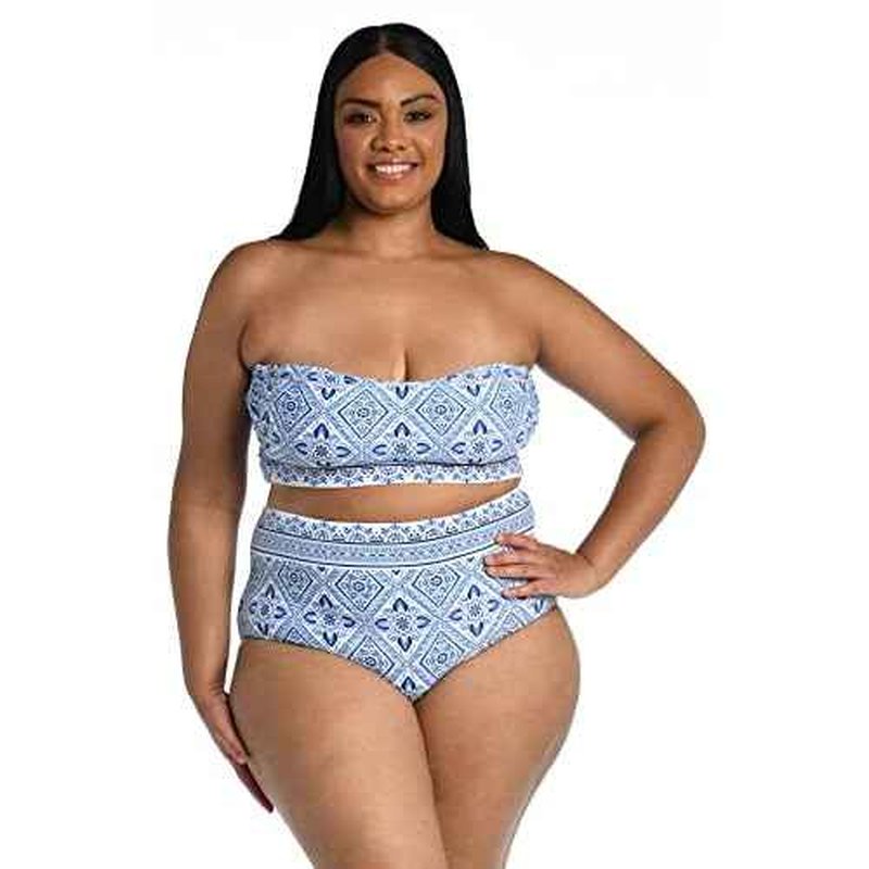 La Blanca Women's Bandeau Midkini Swimsuit Top