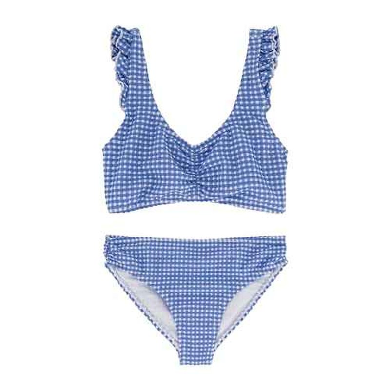 Roxy Girls Two-Piece Bikini Swimsuit Set, UPF 50+ Sun Protection, Quick-Dry Bathing Suit