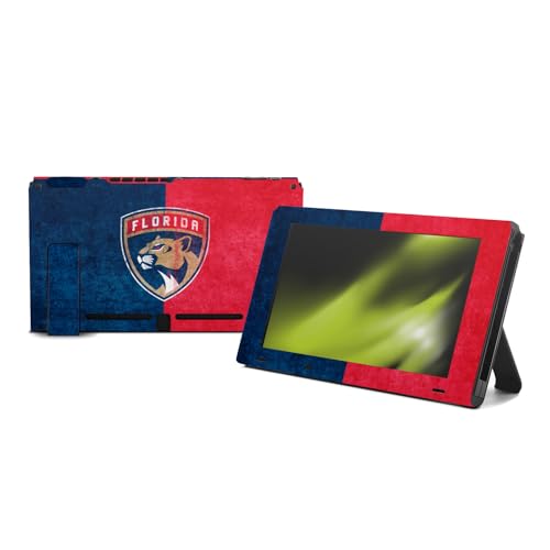 Head Case Designs Officially Licensed NHL Half Distressed Florida Panthers Vinyl Sticker Gaming Skin Decal Cover Compatible with Nintendo Switch Console & Dock