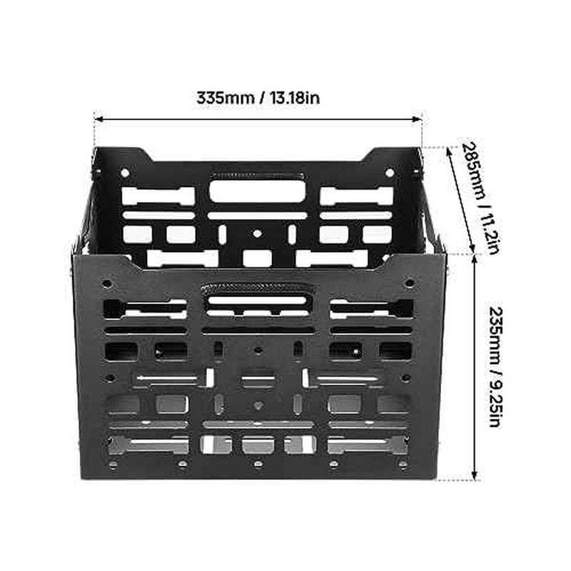 KEMIMOTO Universal Rear Rack Luggage Storage Basket Compatible with Trail 125 CT125 Grom Monkey Navi Super73 Aluminum MOLLE Crate Folding Storage Basket Holder Electric Bike Luggage Rack