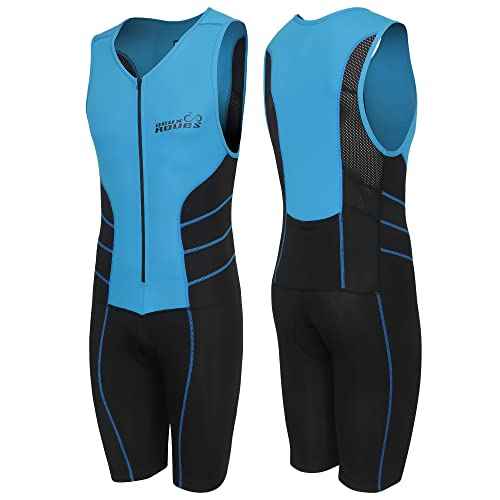 Youth Junior Kids Triathlon Suit Tri Cycling Skin Suit Sleeveless - Bonus Race Bib Belt