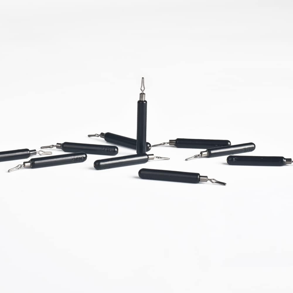 Tungsten Drop Shot Weights - 10 Pack with Quick-Change 360° Rotating Clip | 3 Colors, 10 Sizes, 1/16oz-1oz