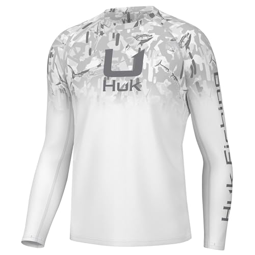 HUK mens Kc Scott Patterned Icon Hoodie, Hooded Fishing Shirt