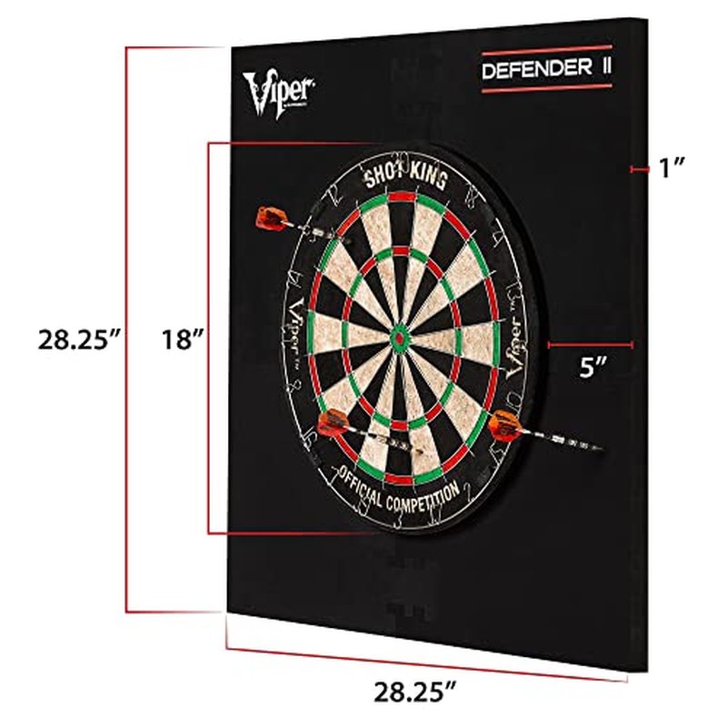 Viper Defender II Backboard & Sisal/Bristle Steel Tip Dartboard Bundle