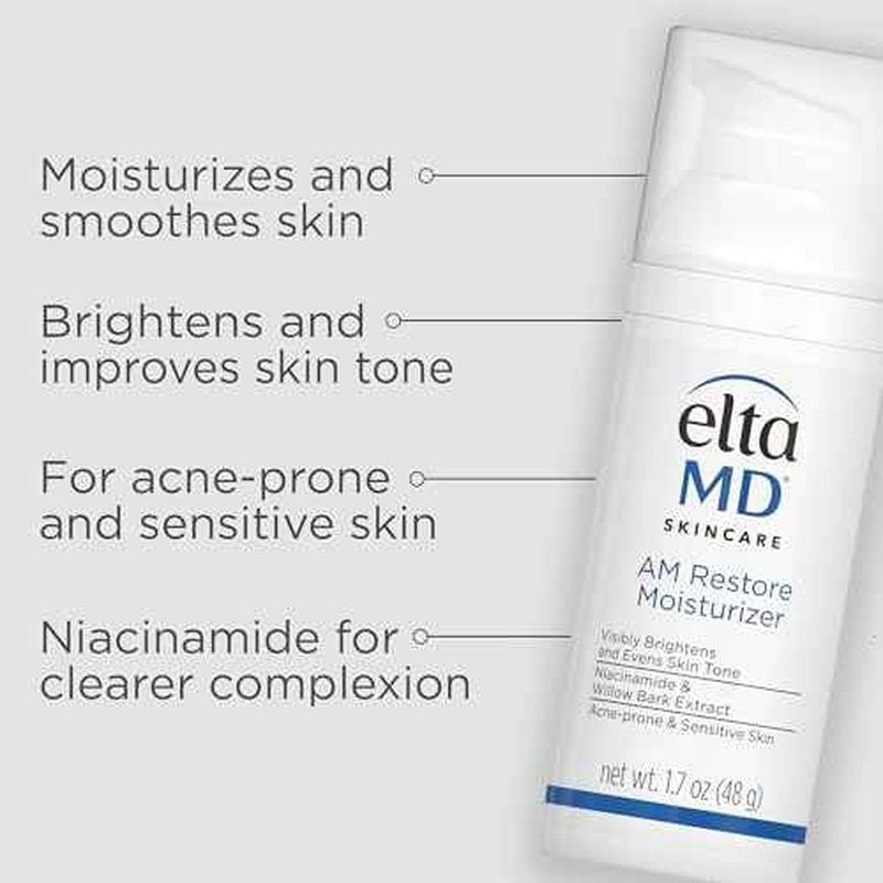 EltaMD AM & PM Moisturizer Facial Kit with Daily Foaming Facial Cleanser, Gentle for Sensitive Skin