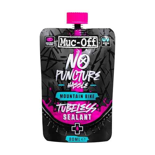 Muc-Off MTB Tubeless Sealant, 80ml - Tubeless Tire Sealant for Bicycle Puncture Repair - Durable Bike Tire Sealant for Mountain Bikes