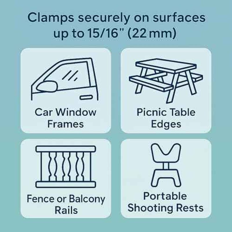 Barska Car Window Mount ? Stable Clamp for Spotting Scopes and Binoculars ? Portable Tripod Adapter for Birdwatching, Wildlife Viewing, and Outdoor Use