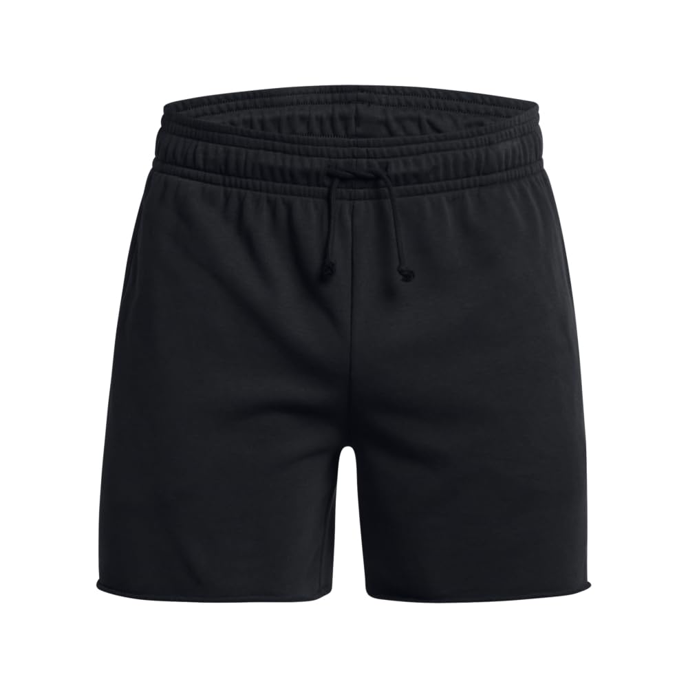 Under Armour Men's Project Rock Terry Shorts, (001) Black / / Downpour Gray, X-Large