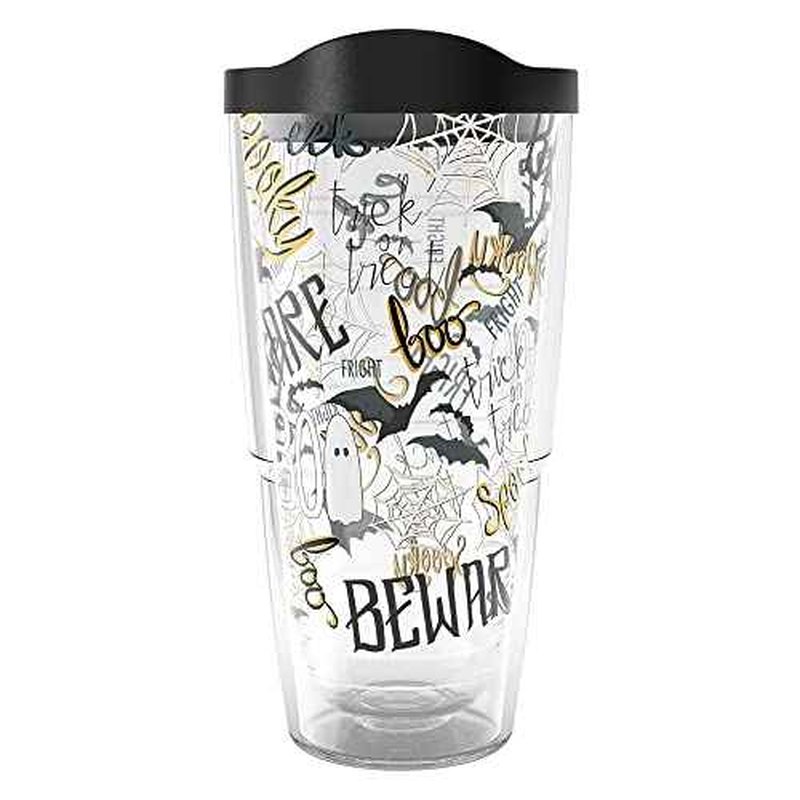 Tervis Halloween Beware Made in USA Double Walled Insulated Tumbler Travel Cup Keeps Drinks Cold & Hot, 24oz, Classic
