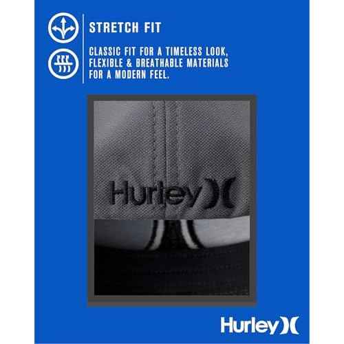 Hurley Men's Caps - One & Only Flexfit Baseball Cap - Fitted Hats for Men (S-XL)