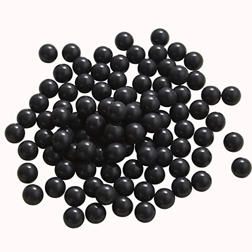 100 X .68 Cal Paintballs Reusable for Training, .68 Caliber Solid Nylon Paintball Ammo Kinetic Projectiles Seamless Reball for Self Defense (Black)