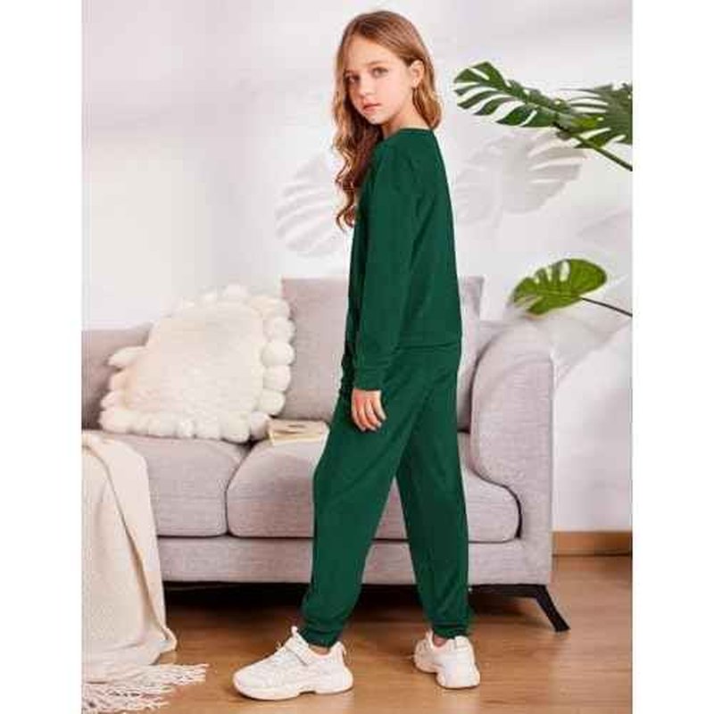 Arshiner Girls 2 Piece Outfit Sweatsuits Set Kids Velour Sweatshirts & Sweatpants Tracksuits Set for Girls