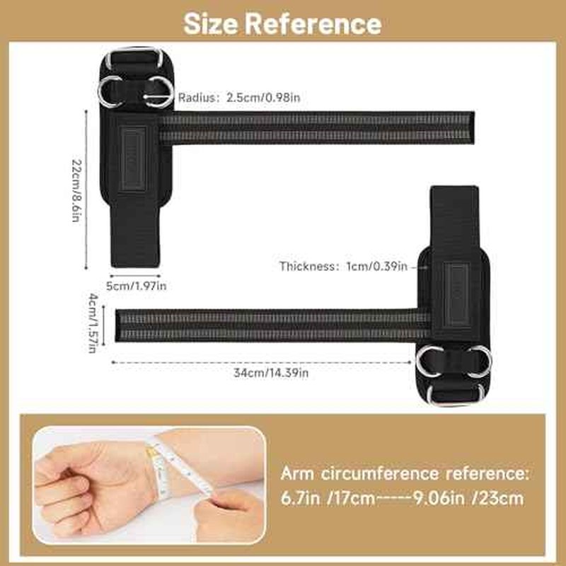 MANUEKLEAR Non-Slip Wrist Straps for Weightlifting Deadlifting, Gym Lifting Straps with D Rings for Cable Machine Workout, 10mm Neoprene Padded Weight lifting Wrist Wraps for Men Women