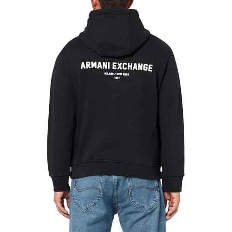 Armani Exchange mens Back Logo Full Zip Hoody