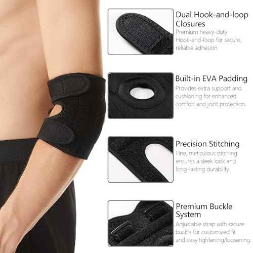 Elbow Brace for Tendonitis & Tennis Elbow Relief, Arthritis Support, Adjustable Compression Sleeve Wrap for Men & Women, Sports Injury Recovery, Golfer¡¯s Elbow, Bursitis, Sprains/Strains Pain Relief