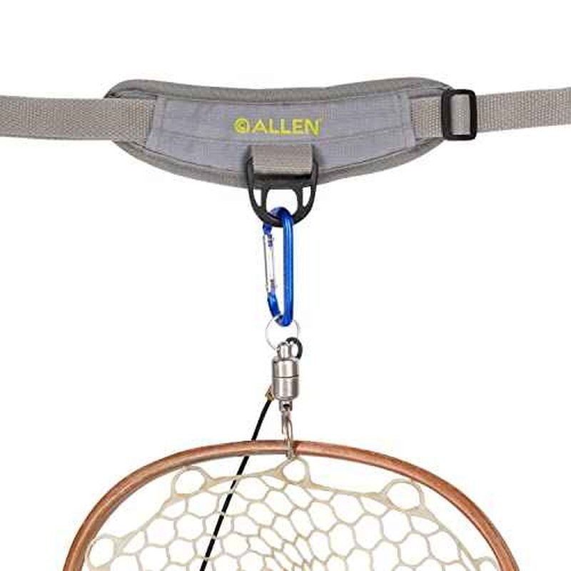 Allen Company Eagle River Lumbar Fly Fishing Pack - Holds 6 Fly Boxes, Zip?Down Workstation, Waist Bottle Pockets, Durable Outdoor Waist Pack - Gray/Lime and Olive Green