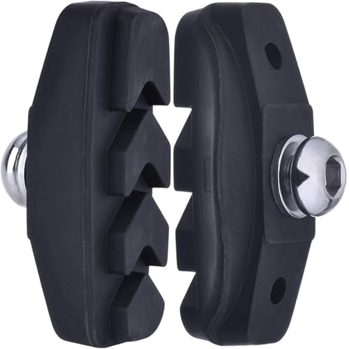 Bike Brake Pads, 2 Pairs (4 Pieces) Caliper Brake Blocks for Road Bicycle, 50mm, Black