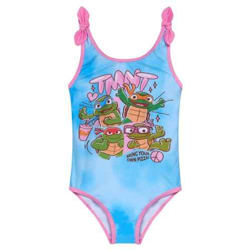 Teenage Mutant Ninja Turtles Girls UPF 50+ One Piece Bathing Suit Toddler to Little Kid Sizes (2T - 7-8)