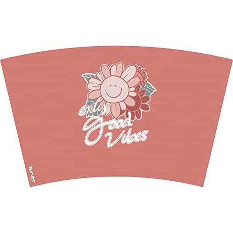 Tervis Only Good Vibes Floral Made in USA Double Walled Insulated Tumbler Travel Cup Keeps Drinks Cold & Hot, 16oz, Classic