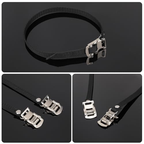 4 PCS Bike Pedal Straps Universal Replacement Foot Pedal Straps for Bicycles or Exercise Bike Spin