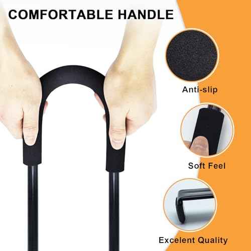 Bike Training Handle - Adjustable Balance Push Bar 22"-29" Height for Kids Learning to Ride - Children Bike Trainer Accessory, 4-Level Safety Handle Attachment