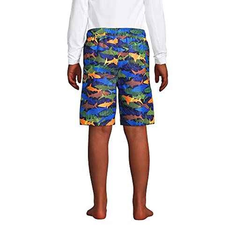 Lands' End Boys Active Stretch Quick Dry UPF 50 Swim Trunk