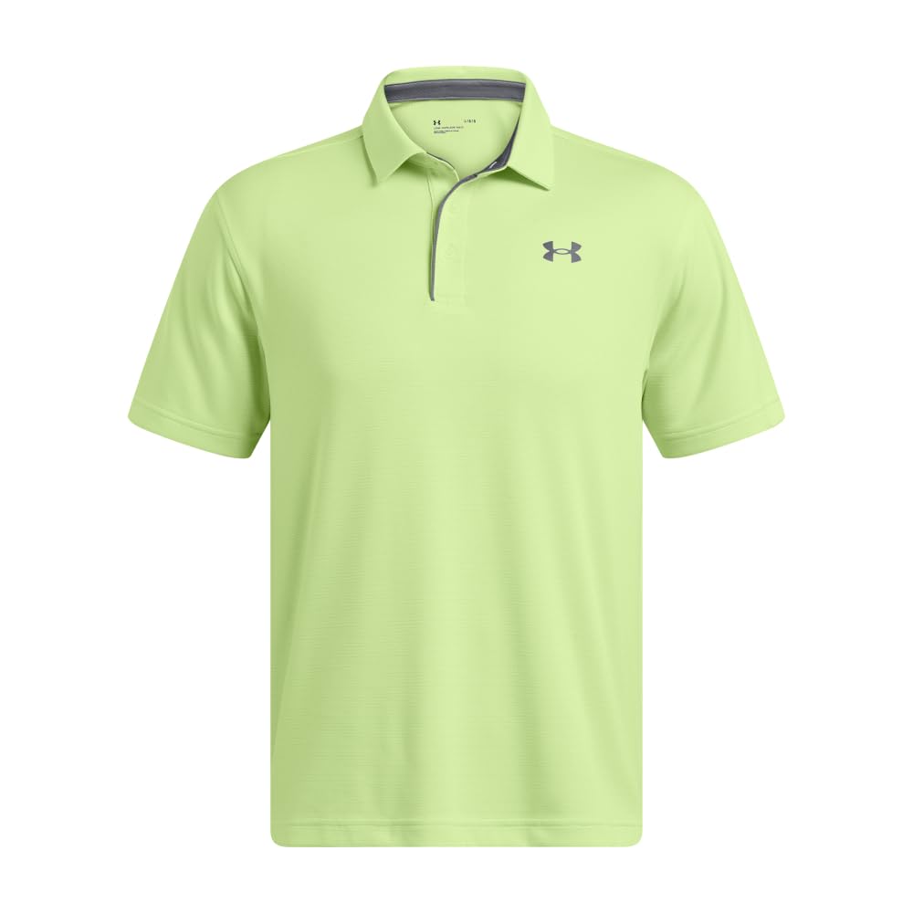 Under Armour Men's Tech Golf Polo, (304) Morph Green / / Pitch Gray, Large Tall