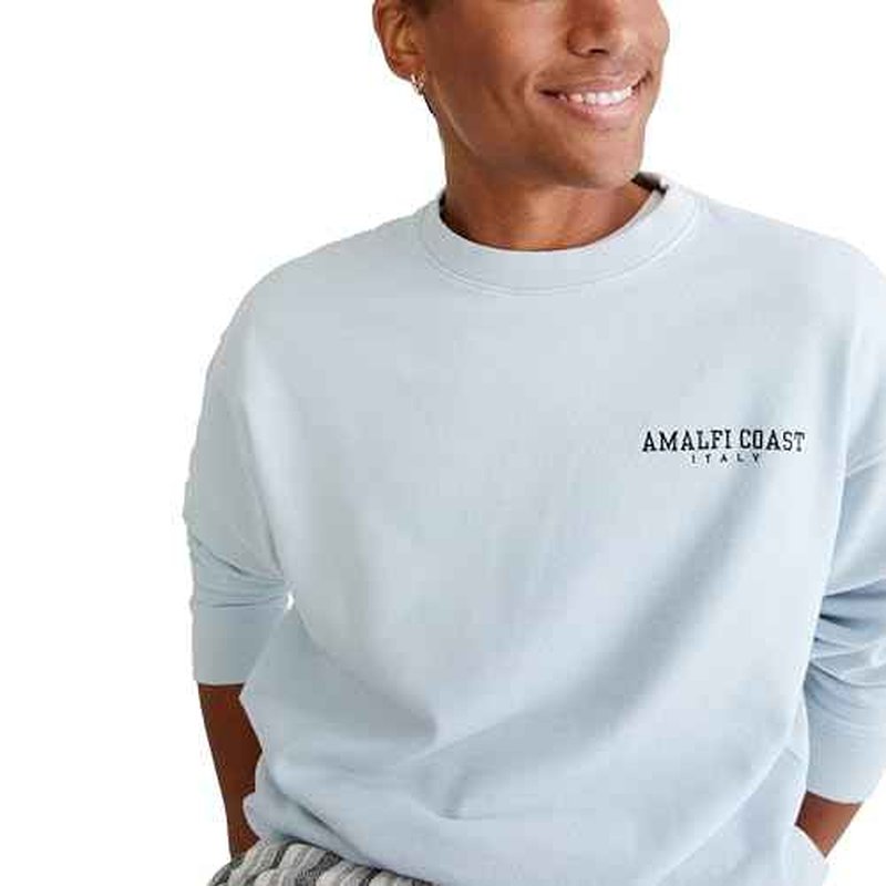 AEROPOSTALE Men's Popover Graphic Crew Neck Sweatshirt