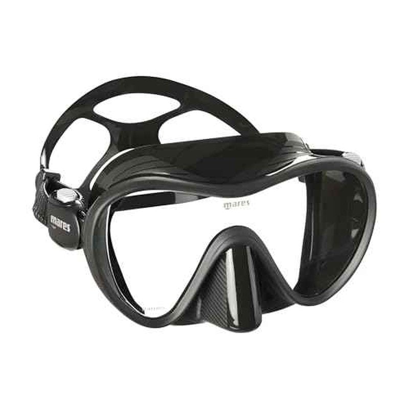 Mares Adult Combo Tropical Snorkeling Gear Set - Mono-Lens Frameless Silicone Mask, Semi-Dry Top w/Anti-Splash Snorkel