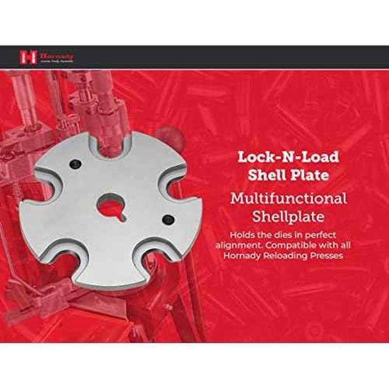 Hornady Lock N Load Shell Plate - for Reliable Caliber Changes on Your Lock-N-Load Press - Each Plate Works with Multiple Calibers - Easy Case Insertion - 56 Shell Plate