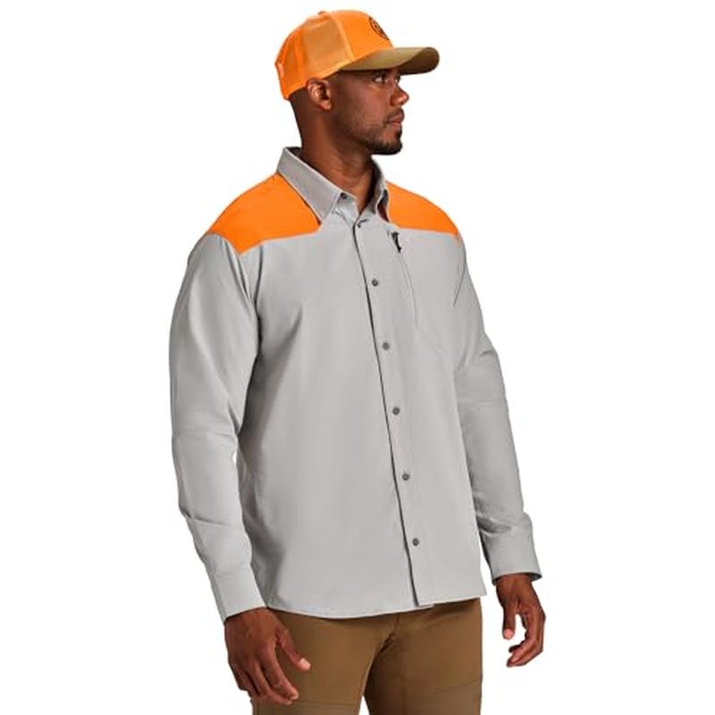 Beretta Men's Ozark Tech Button-Down Moisture-Wicking Quick-Drying Breathable Long Sleeve Outdoor Field Hunting Shirt