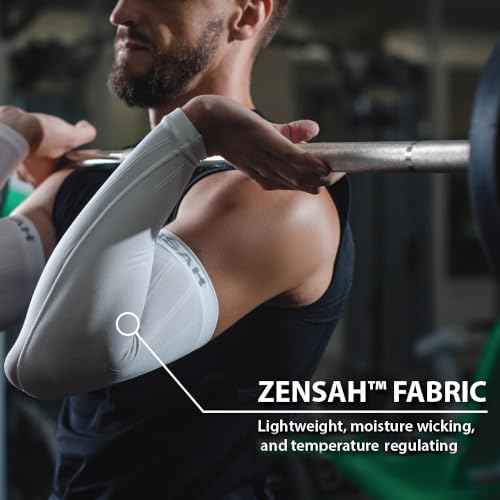 Zensah Compression Arm Sleeves - Made in USA, Thermal Arm Warmers for Cycling and Running with UV Sun Protection