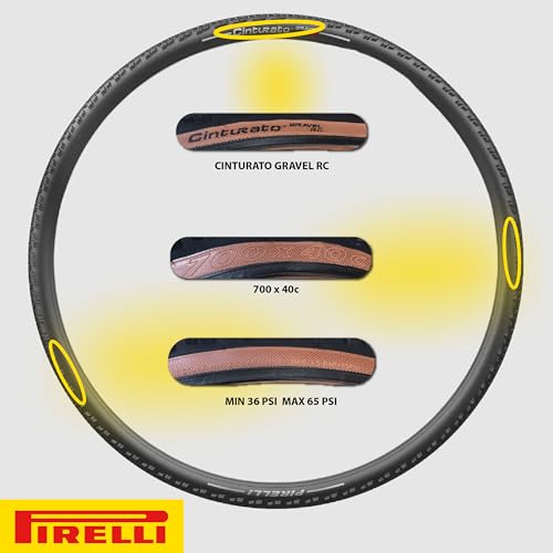 Pirelli Cinturato Gravel RC Classic 40-622 (700 x 40c) Gravel Bike Tire - Gravel Racing Specific Design for Pro-Level Performance - Higher Speeds - Enhanced Lateral Grip