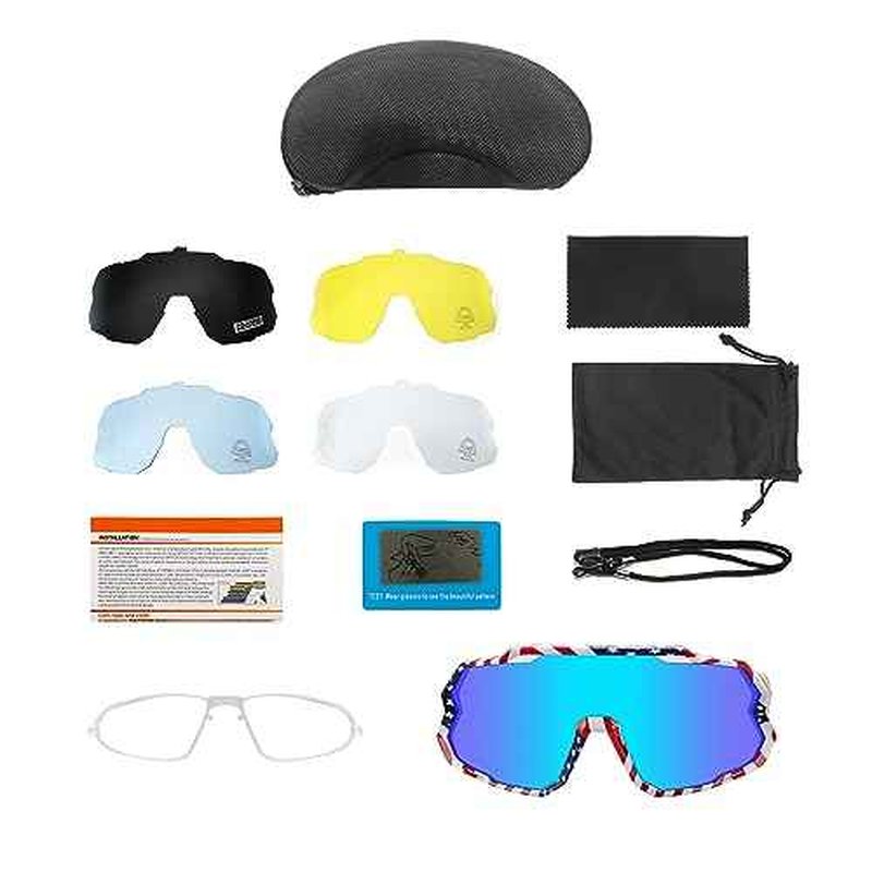 Vipers Polarized Sports Sunglasses for Men & Women with 4 Lenses UV400, Lightweight, Cycling Glasses for Running Fishing Bike