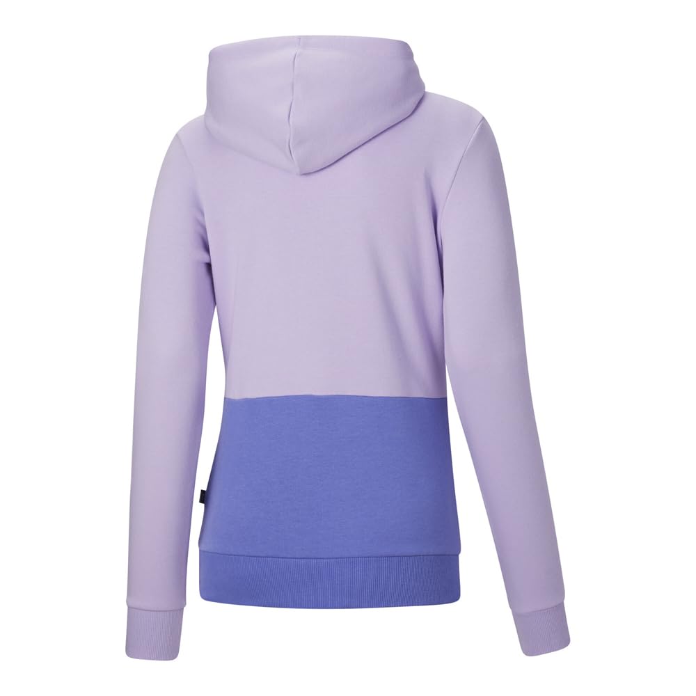 PUMA Womens Essentials Colorblock Hoodie Casual Outerwear Casual Hoodie - Purple - Size M