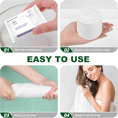 Disposable Towel Set Compressed Towels Large Bath Towel Face Towel Cotton Thick Portable Reusable Washcloth for Travel Camping Hiking Swimming Outdoor Sports Beauty Salon Cleaning Travel Kit for Hotel